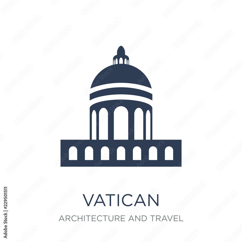Vatican icon. Trendy flat vector Vatican icon on white background from Architecture and Travel collection