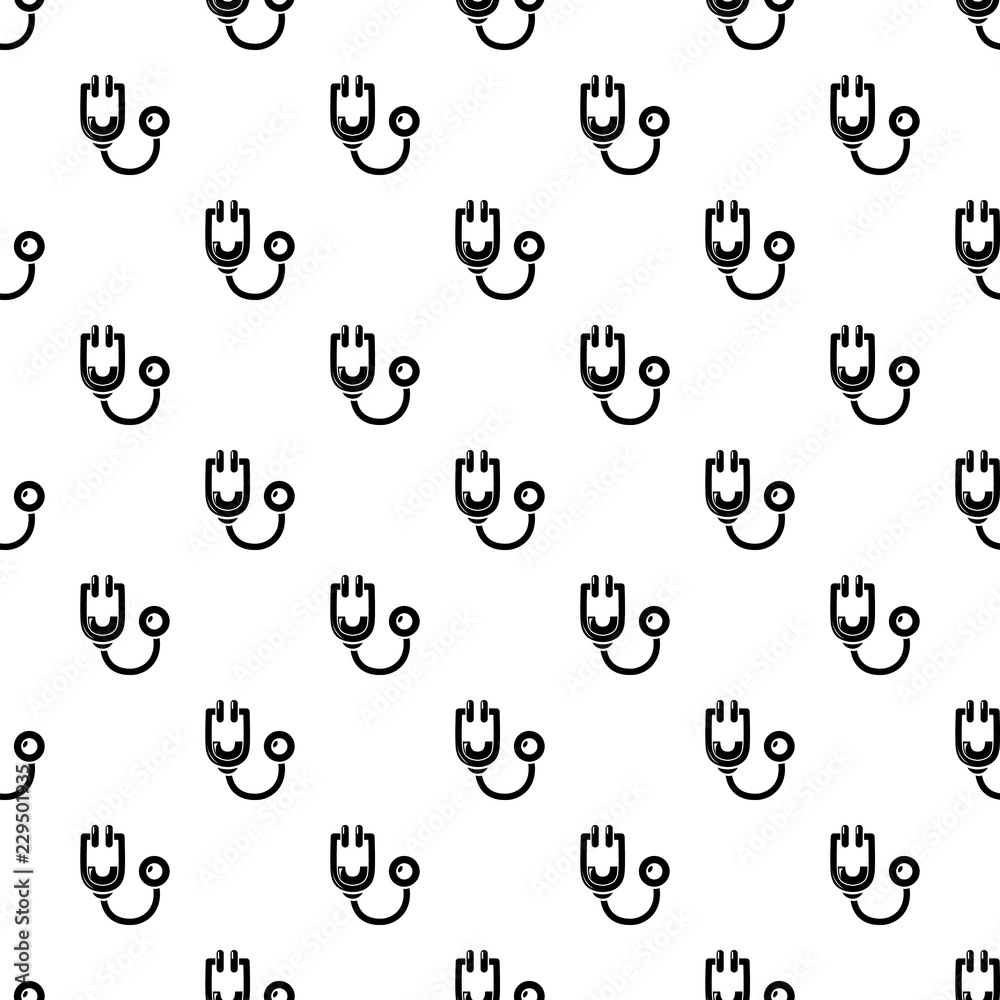 Stethoscope pattern vector seamless repeating for any web design