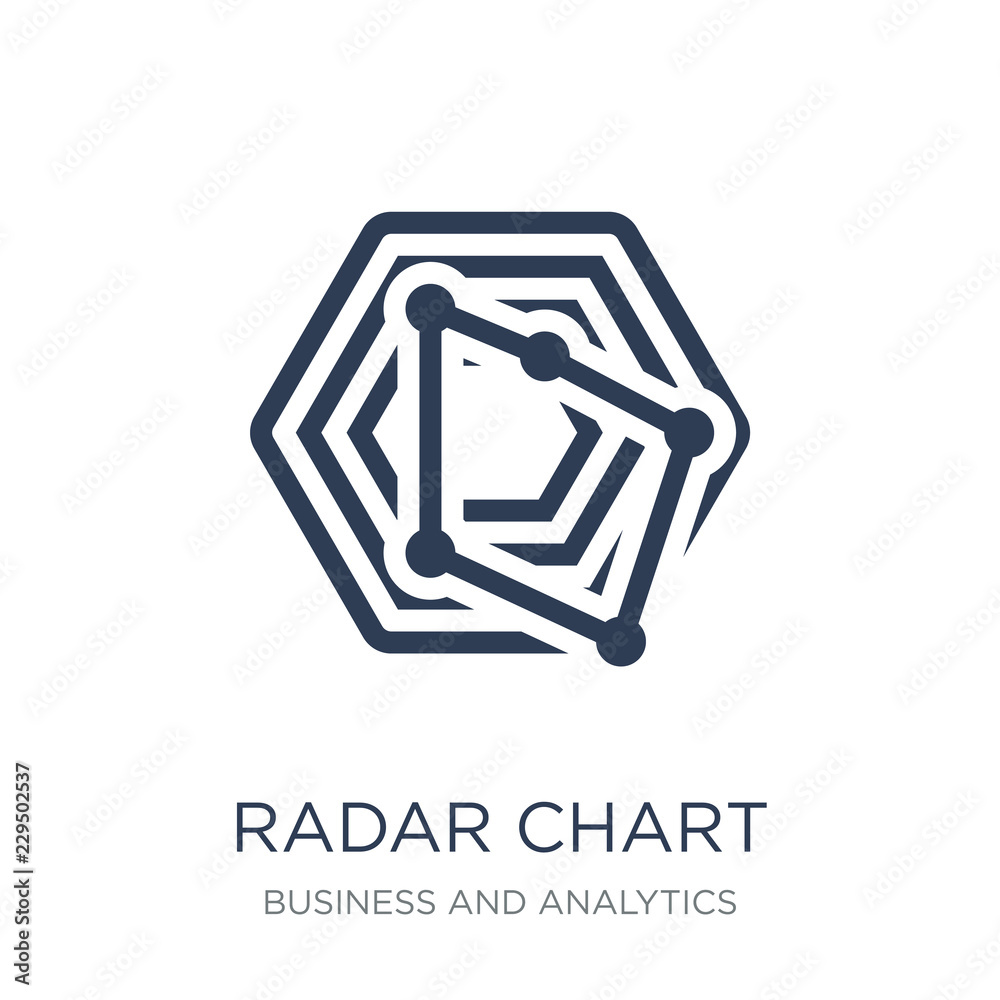 radar chart icon. Trendy flat vector radar chart icon on white background from Business and analytics collection radar chart icon. Trendy flat vector radar chart icon on white background from Business and analytics collection