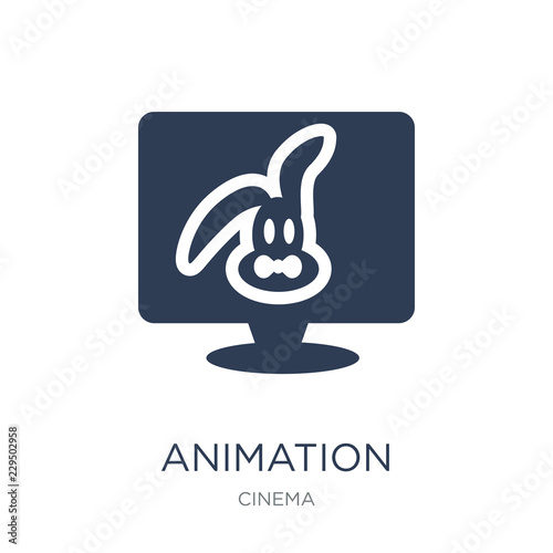 animation icon. Trendy flat vector animation icon on white background from Cinema collection