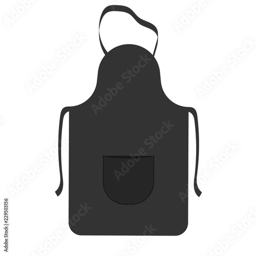 Kitchen apron in black color