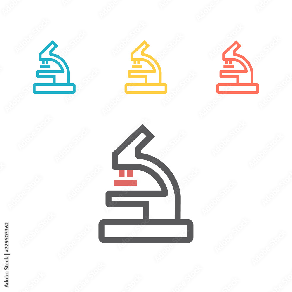 Microscope line icon. Vector sign for web graphics. Microscope line icon. Vector sign for web graphics.