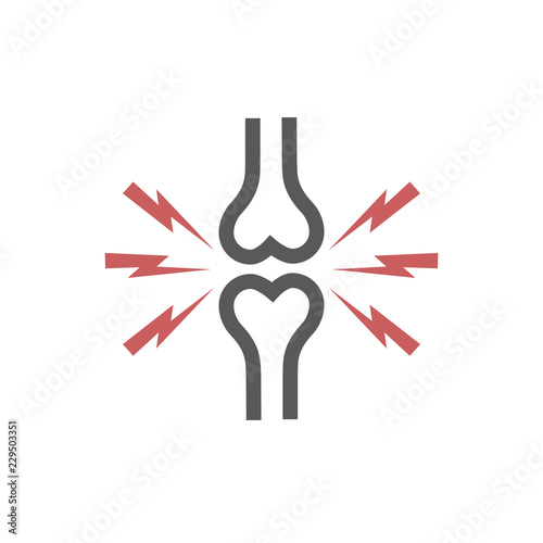 Arthritis line icon. Joint pain. Vector sign for web graphic.