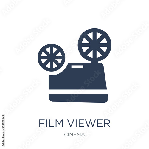 Film viewer icon. Trendy flat vector Film viewer icon on white background from Cinema collection