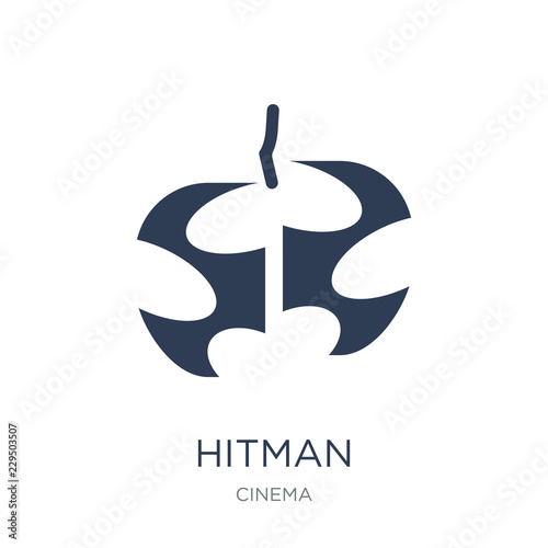 hitman icon. Trendy flat vector hitman icon on white background from Cinema collection