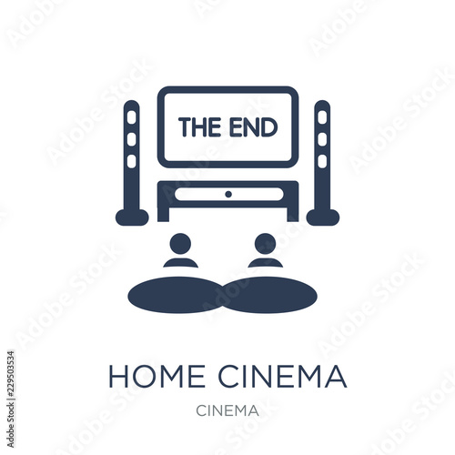 home cinema icon. Trendy flat vector home cinema icon on white background from Cinema collection