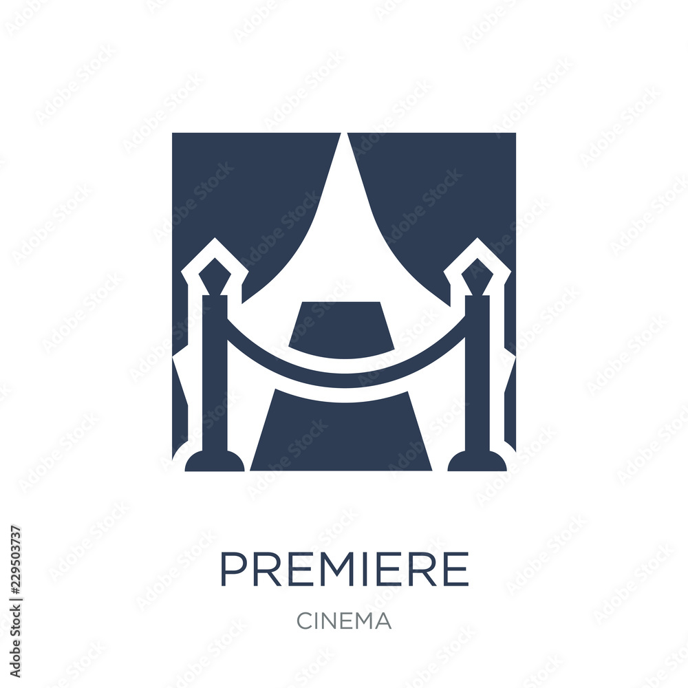 Fototapeta premium Premiere icon. Trendy flat vector Premiere icon on white background from Cinema collection