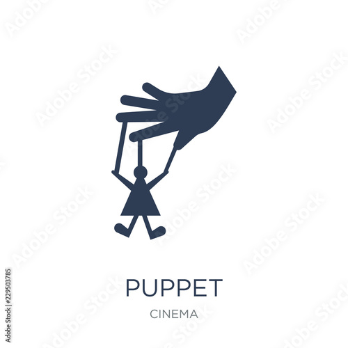 Puppet icon. Trendy flat vector Puppet icon on white background from Cinema collection