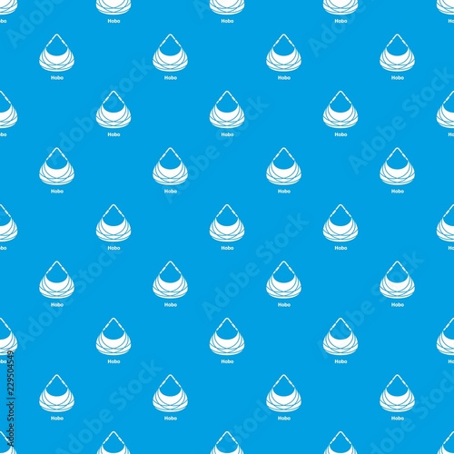 Hobo bag pattern vector seamless blue repeat for any use