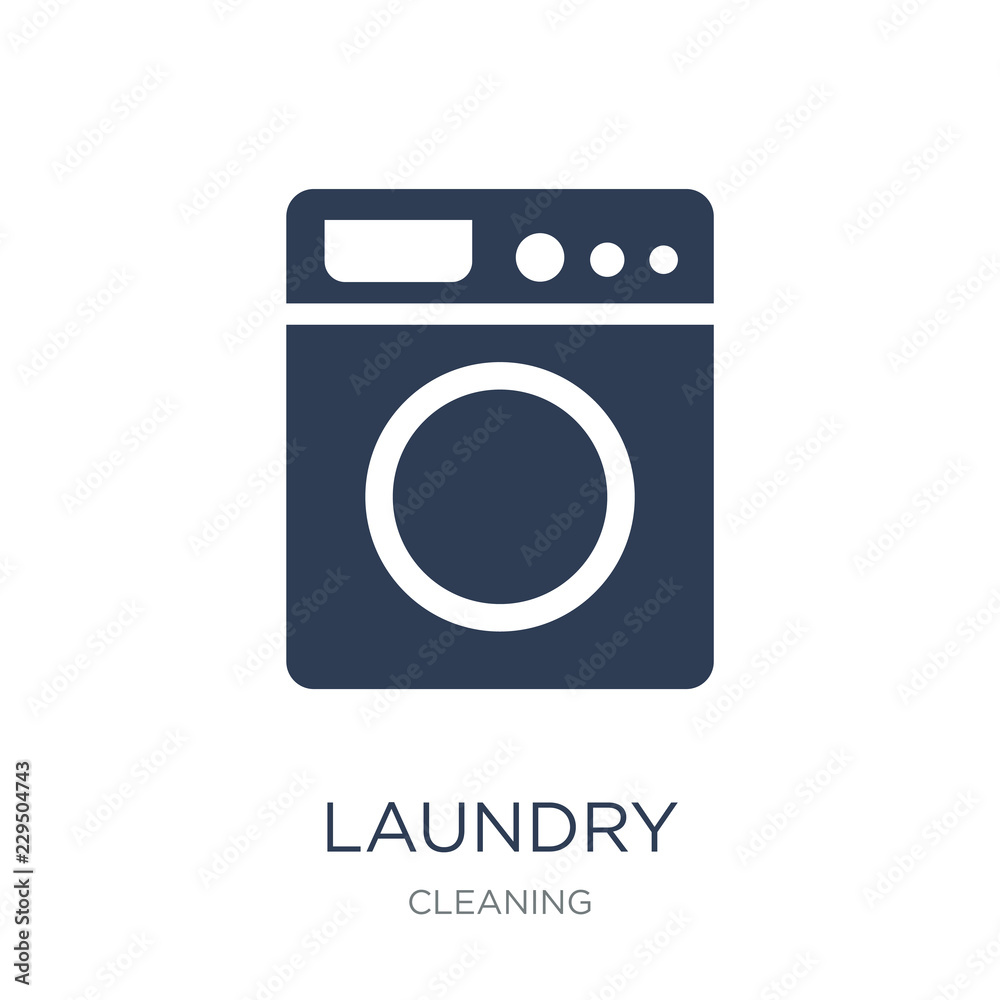 Laundry icon. Trendy flat vector Laundry icon on white background from Cleaning collection