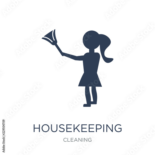 Housekeeping icon. Trendy flat vector Housekeeping icon on white background from Cleaning collection