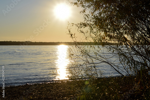 Sunrise. Sunrise on the river.  Morning on the river