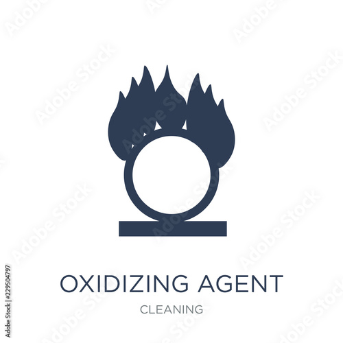 Oxidizing Agent icon. Trendy flat vector Oxidizing Agent icon on white background from Cleaning collection photo