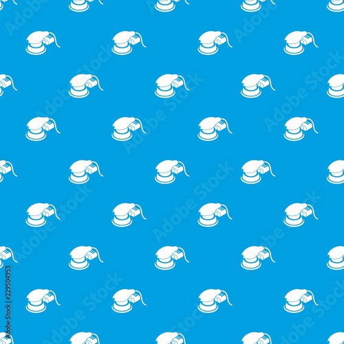 Circular sheet sander pattern vector seamless blue repeat for any use