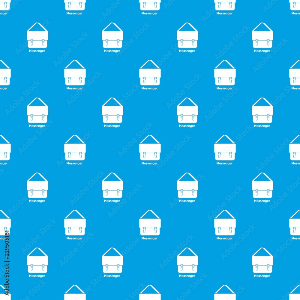 Messenger bag pattern vector seamless blue repeat for any use Messenger bag pattern vector seamless blue repeat for any use