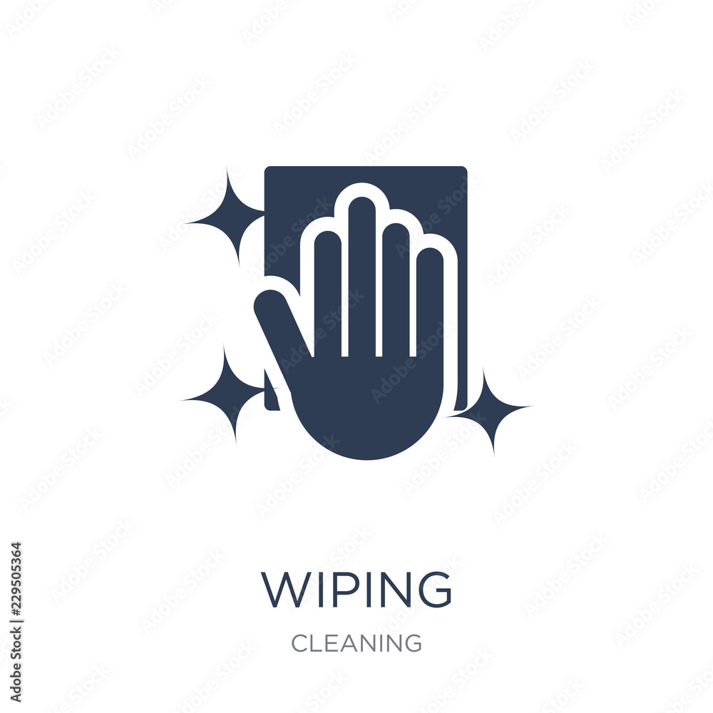 Obraz premium Wiping icon. Trendy flat vector Wiping icon on white background from Cleaning collection