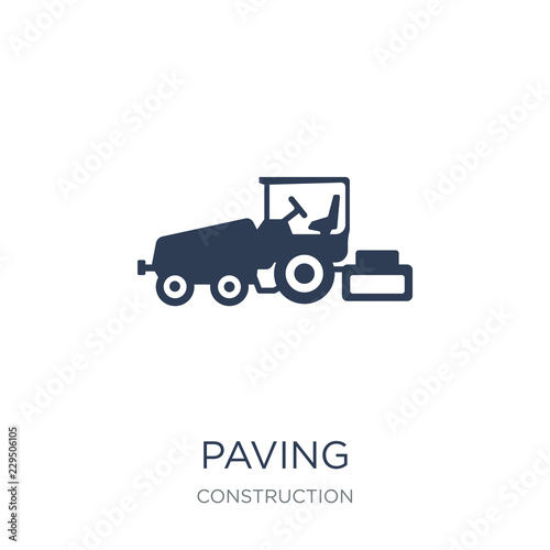 Paving icon. Trendy flat vector Paving icon on white background from Construction collection