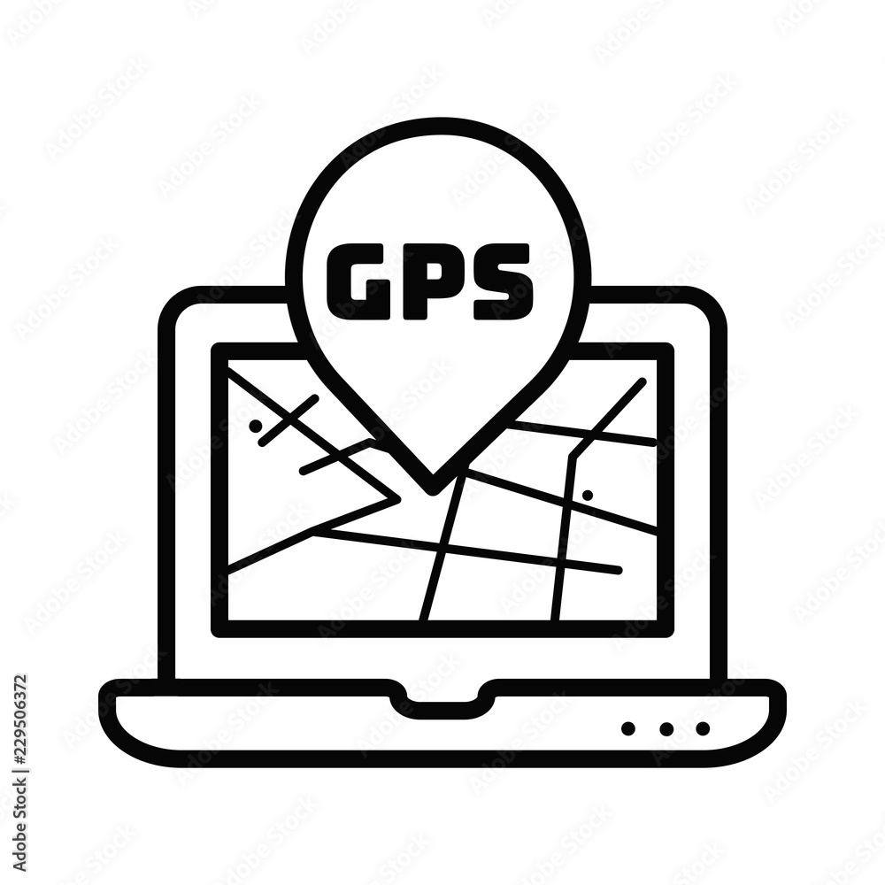 Obraz premium Gps vector icon