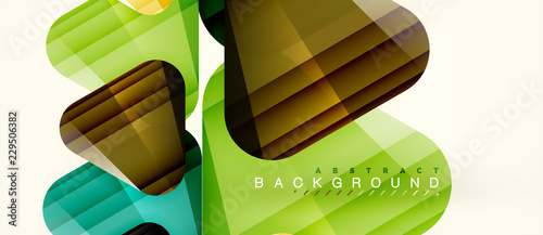 Glass triangles modern geometric composition, abstract background