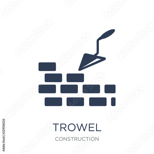 Trowel icon. Trendy flat vector Trowel icon on white background from Construction collection