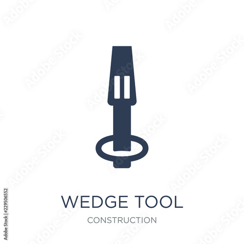 Wedge tool icon. Trendy flat vector Wedge tool icon on white background from Construction collection