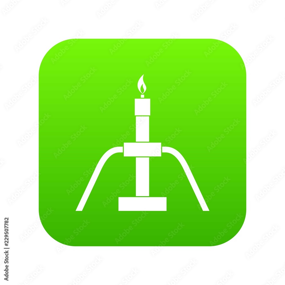 Gas flaring icon digital green for any design isolated on white vector illustration