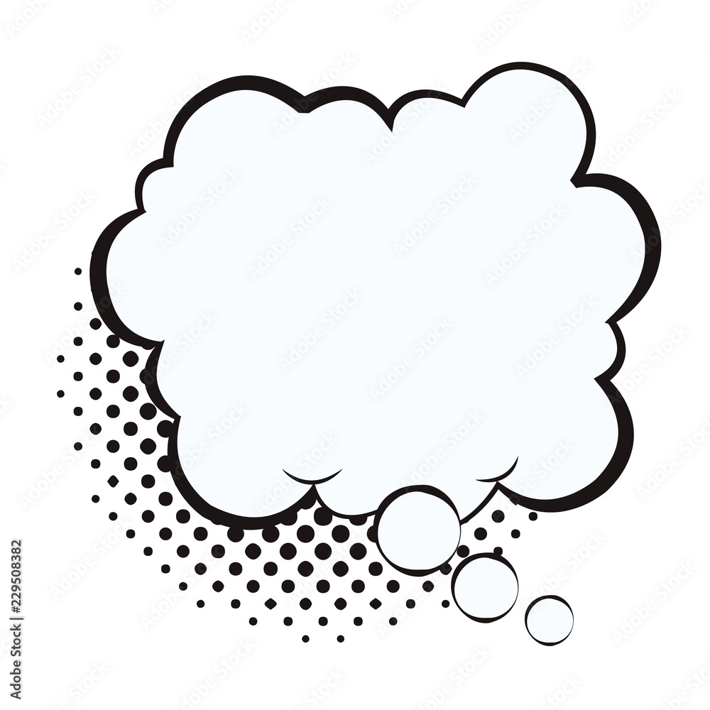 Pop art thinking bubble Pop art thinking bubble