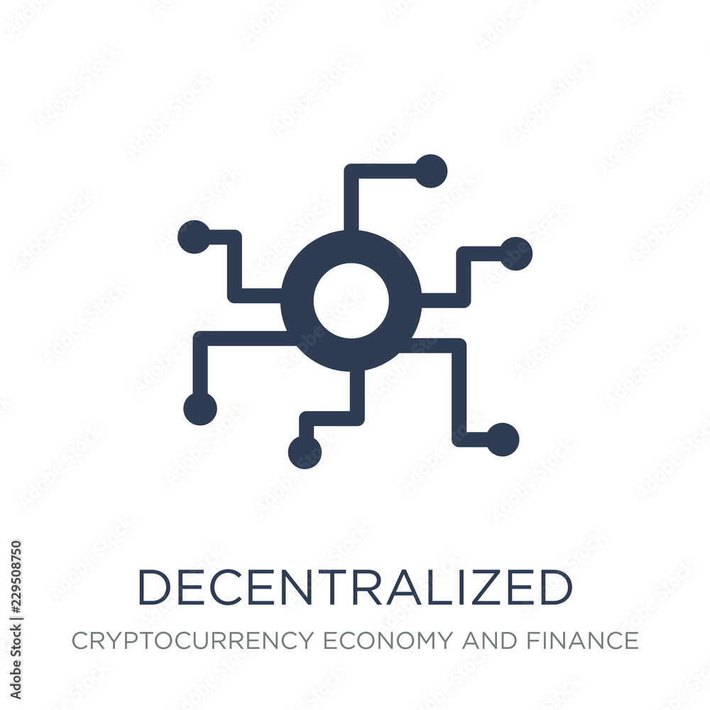 Decentralized icon. Trendy flat vector Decentralized icon on white background from Cryptocurrency economy and finance collection Decentralized icon. Trendy flat vector Decentralized icon on white background from Cryptocurrency economy and finance collection