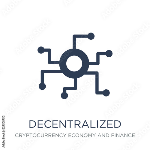 Decentralized icon. Trendy flat vector Decentralized icon on white background from Cryptocurrency economy and finance collection