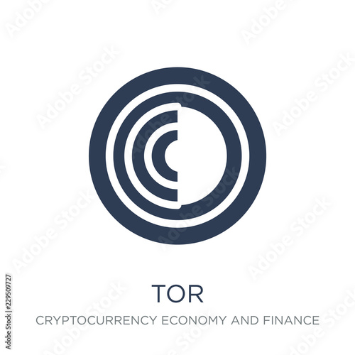 Tor icon. Trendy flat vector Tor icon on white background from Cryptocurrency economy and finance collection