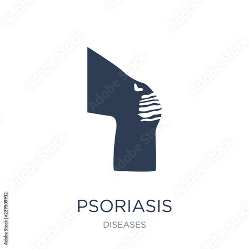 Psoriasis icon. Trendy flat vector Psoriasis icon on white background from Diseases collection