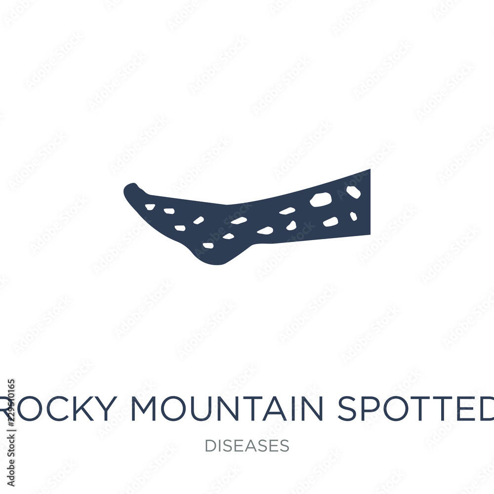 Rocky Mountain spotted fever icon. Trendy flat vector Rocky Mountain spotted fever icon on white background from Diseases collection - obrazy, fototapety, plakaty 