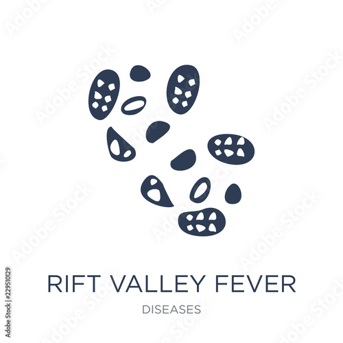 Rift Valley fever icon. Trendy flat vector Rift Valley fever icon on white background from Diseases collection