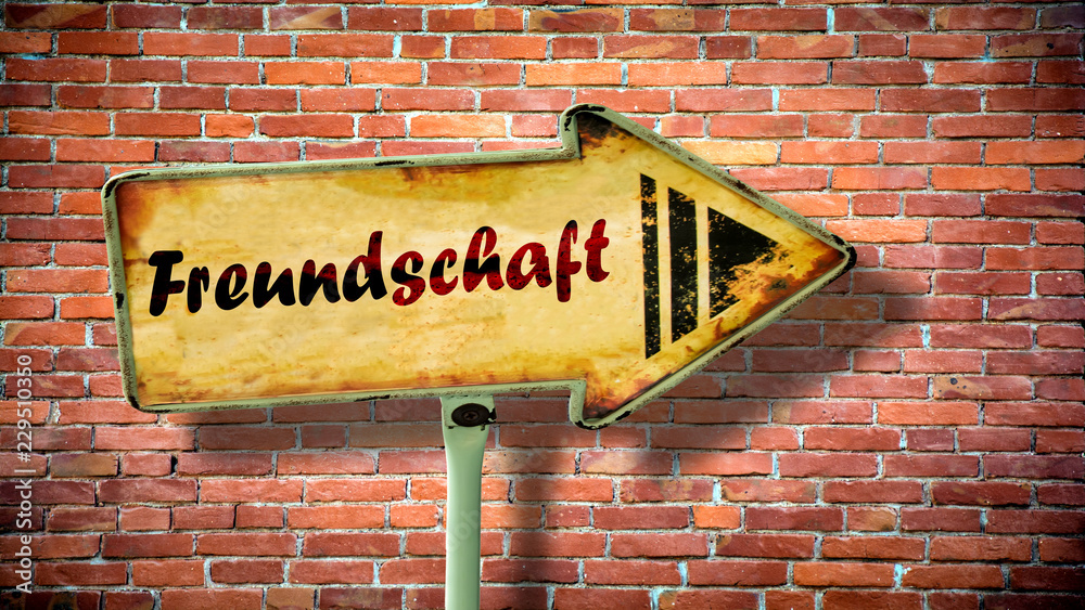 Fototapeta premium Schild 380 - Freundschaft