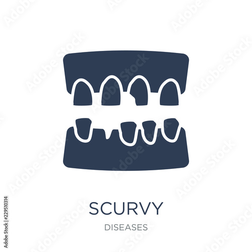 Scurvy icon. Trendy flat vector Scurvy icon on white background from Diseases collection