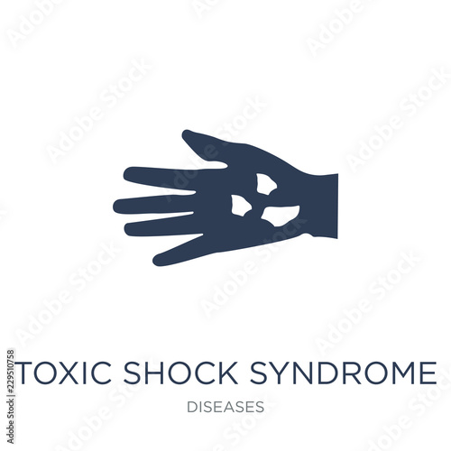 Toxic shock syndrome icon. Trendy flat vector Toxic shock syndrome icon on white background from Diseases collection