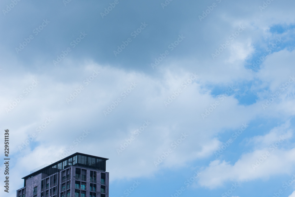 The building in the city