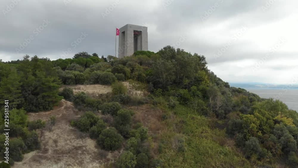 Canakkale Martyrs' Memorial, Rotating Aerial Shot by Drone Canakkale Martyrs' Memorial, Rotating Aerial Shot by Drone