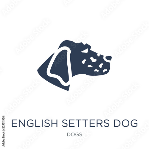 English Setters dog icon. Trendy flat vector English Setters dog icon on white background from dogs collection