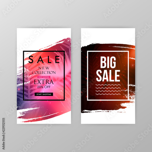 Sale website banners. Sale tag. Sale promotional material vector illustration. Design for social media banner, poster, email, newsletter, ads, leaflet, placard, brochure, flyer, web sticker
