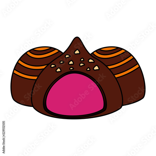 caramel chocolate candy sweet stuffed