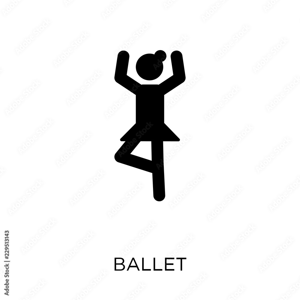 Ballet icon. Ballet symbol design from Museum collection.