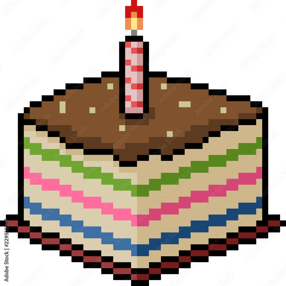 minecraft cake pixel art