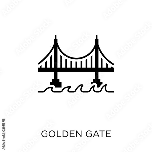 Golden gate icon. Golden gate symbol design from United states of america collection.