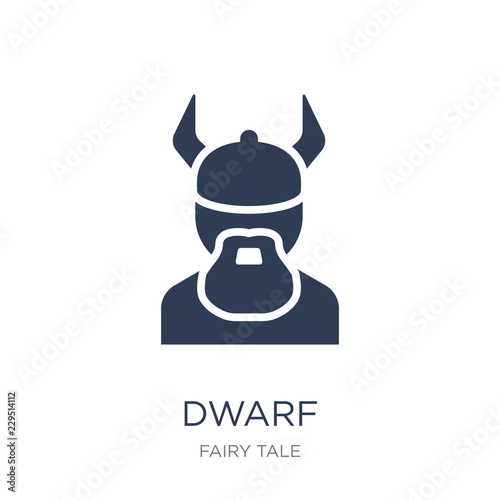 Dwarf icon. Trendy flat vector Dwarf icon on white background from Fairy Tale collection