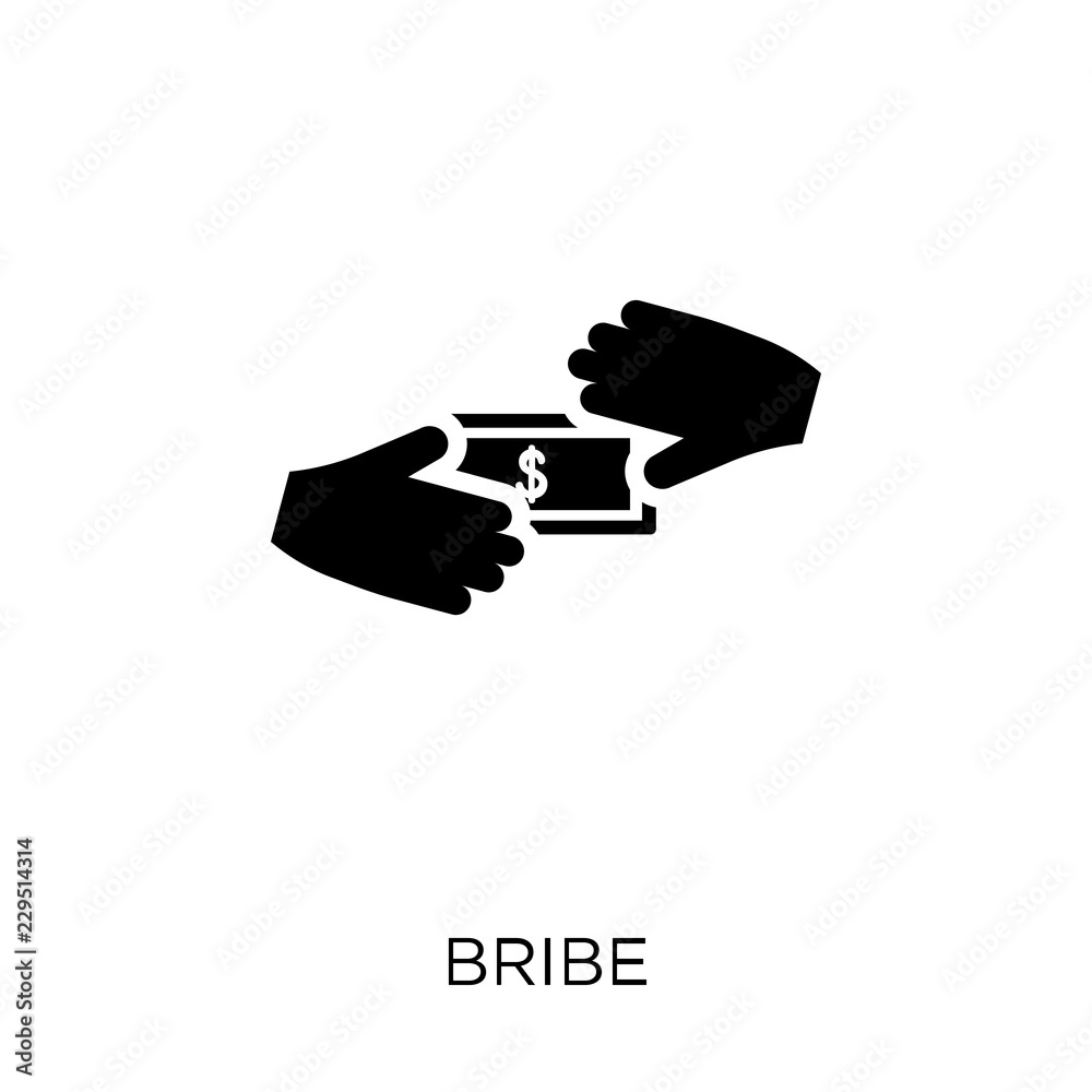 Bribe icon. Bribe symbol design from Political collection. Bribe icon. Bribe symbol design from Political collection.