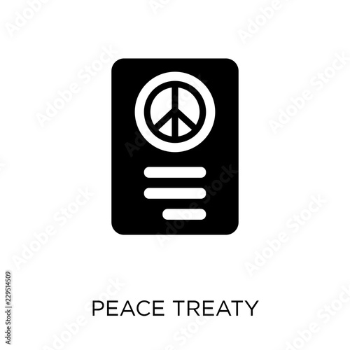 Peace treaty icon. Peace treaty symbol design from Political collection.