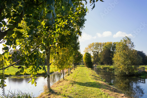 View on a part of the Pelgrimspad, a long distance walkway/path in the Netherlands. This part is in the neighbourhood of Gouda en Haastrecht, a water rich environment. Ideal for a relaxing walk © Jet