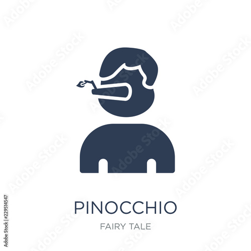 Pinocchio icon. Trendy flat vector Pinocchio icon on white background from Fairy Tale collection