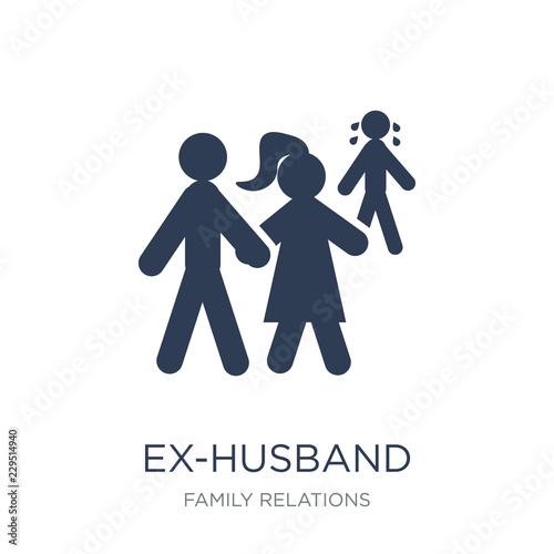 ex-husband icon. Trendy flat vector ex-husband icon on white background from family relations collection